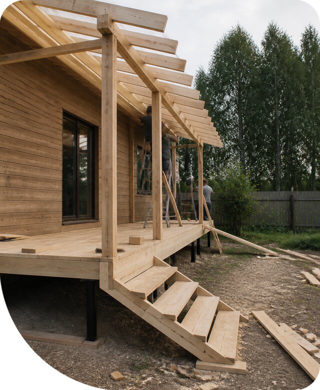 Строительство деревянных построек и пристроек в Беслане